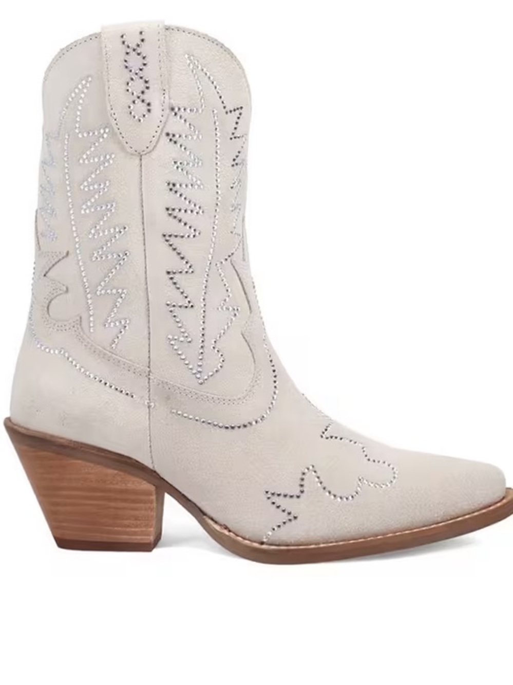 BNIB!! Dingo Tiny Pony Suede Rhinestone Mid-Calf Western Boot - Size 6